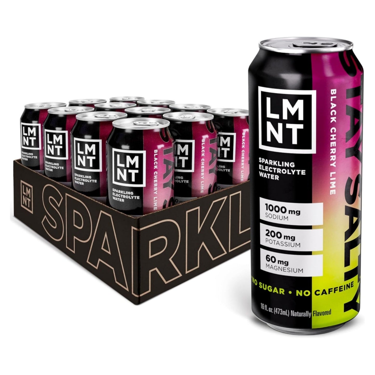 LMNT Sparkling Electrolyte Energy Drink - Variety Pack | 12 Bottles