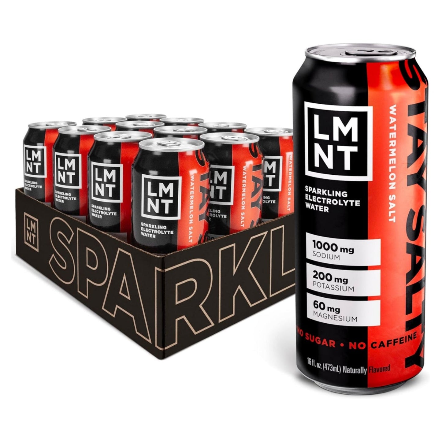 LMNT Sparkling Electrolyte Energy Drink - Variety Pack | 12 Bottles