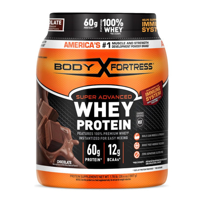 Body Fortress Super Advanced Whey Protein Powder, Vitamins C & D Plus Zinc
