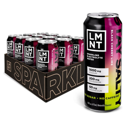 LMNT Sparkling Electrolyte Energy Drink - Variety Pack | 12 Bottles
