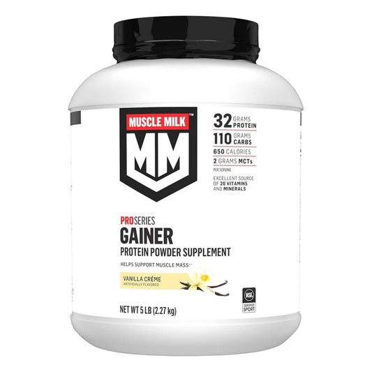 Muscle Milk Gainer Protein Powder, Vanilla Creme, 32g Protein, 5 Pound