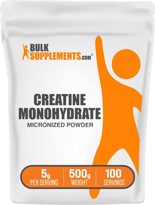 Creatine Monohydrate Powder - Creatine Supplement, Micronized Creatine, Creatine Powder, 500g (1 Pack)