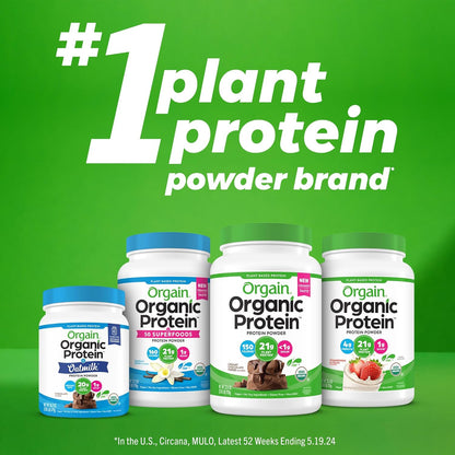 Organic Vegan Protein + 50 Superfoods Powder, Vanilla Bean - 21g Plant Protein, 8g Prebiotic Fiber, 2.02 lbs
